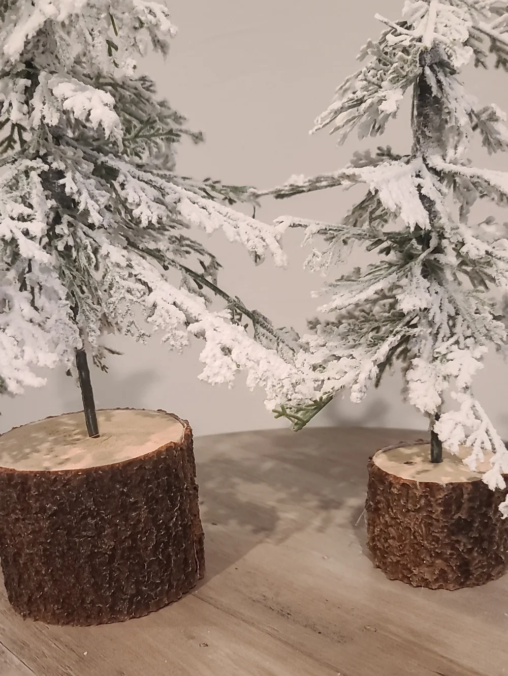Two Tabletop  Christmas Tree Set